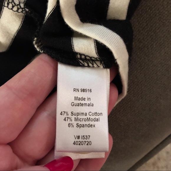 Coldwater Creek Black & Cream Striped Cardigan - Picture 4 of 5